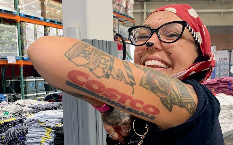woman with costco tattoo