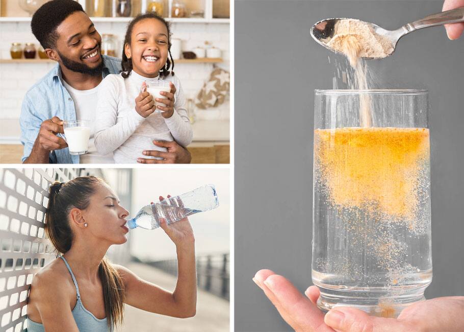 people drinking water