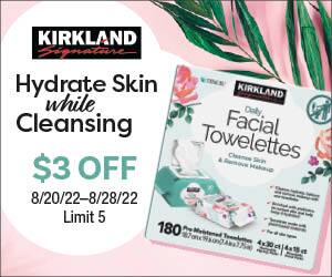 Kirkland Signature. Hydrate skin while cleaning. $3 off. 8/20/22-8/28/22 | Limit 5