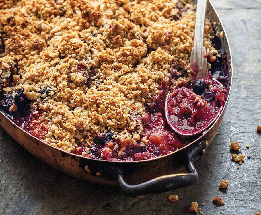 Plum and Berry Crumble