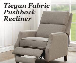 Tiegan fabric pushback recliner