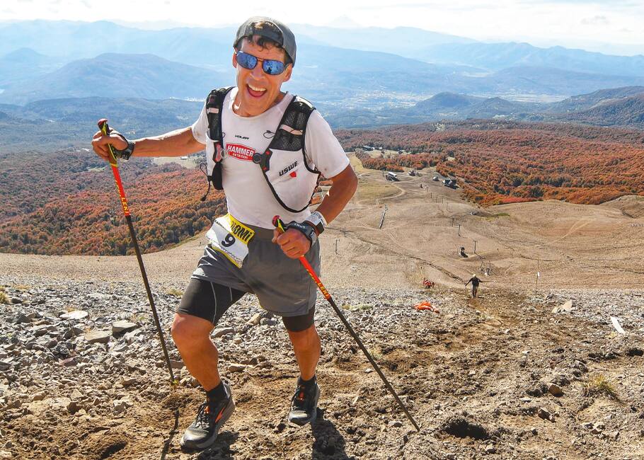 man hiking