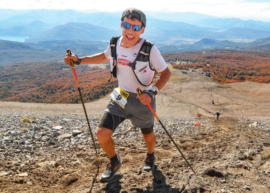 man hiking