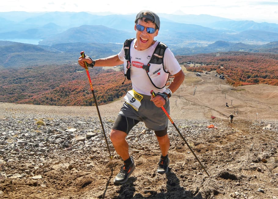 man hiking