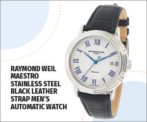 Raymond Weil Maestro Stainless Steel Black Leather Strap Men's Automatic Watch