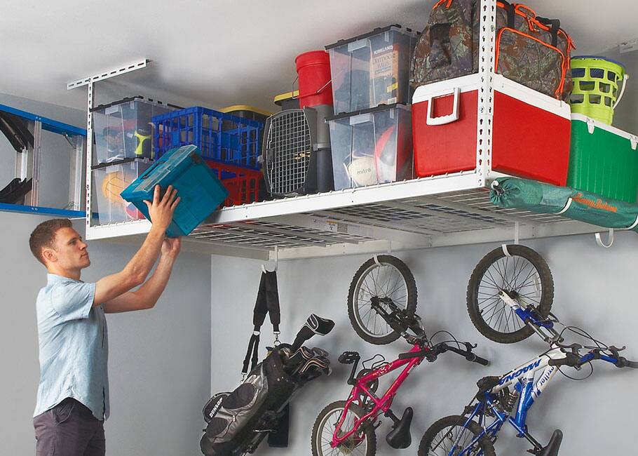 garage ceiling storage shelf