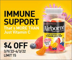 Immune Support that's more than just vitamin C. $4 OFF 3/9/22 - 4/3/22. Limit 15