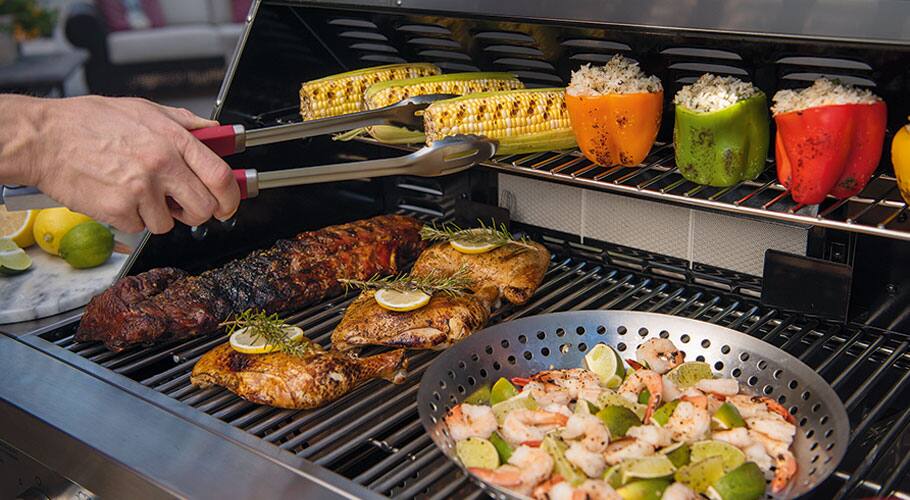food on a grill