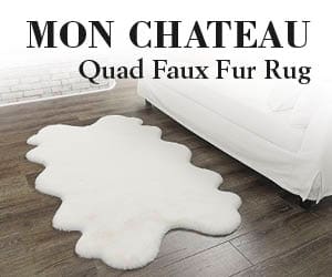 Mon Chateau quad faux fur rug