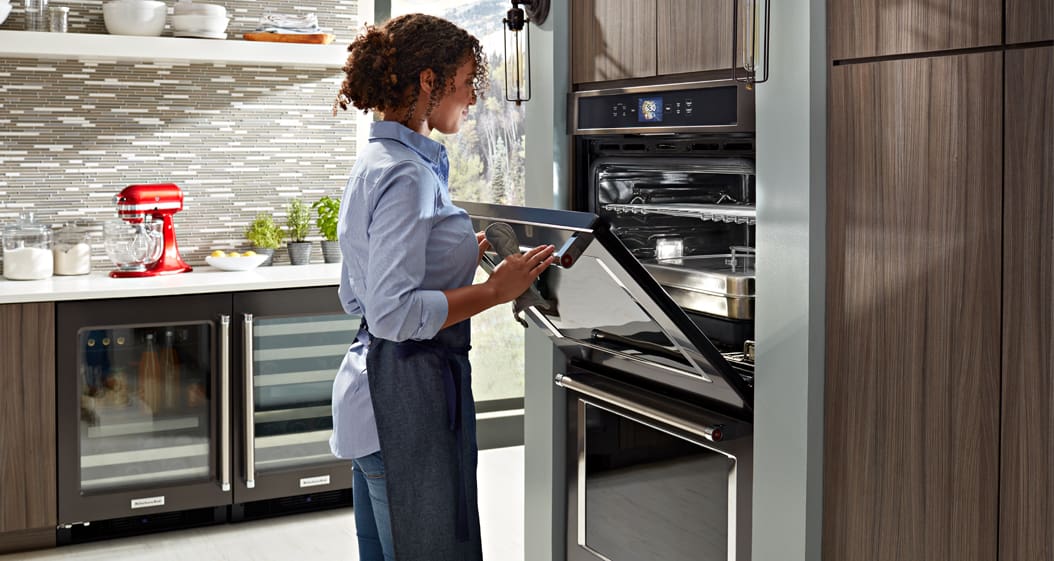 KitchenAid appliances in modern kitchen